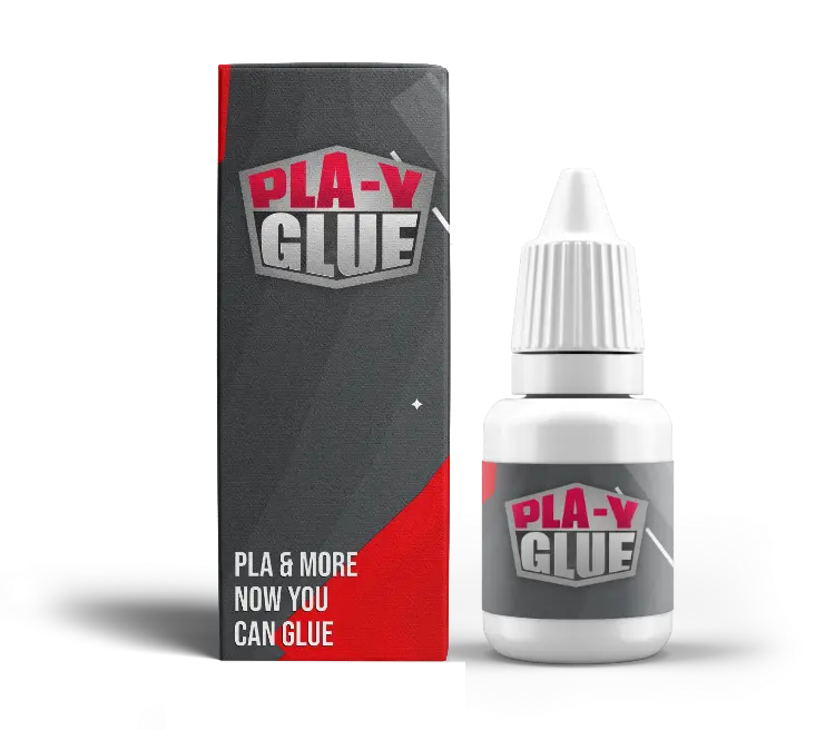PLA-Y-Glue Flasche und Verpackung